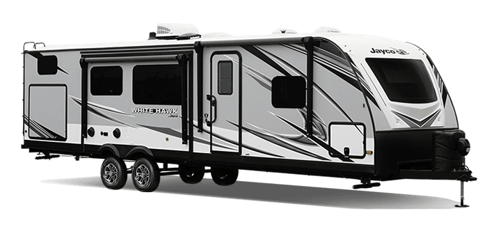 White Hawk king camper.